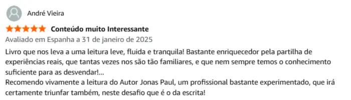 avaliacao egos da mente 5 estrelas na amazon